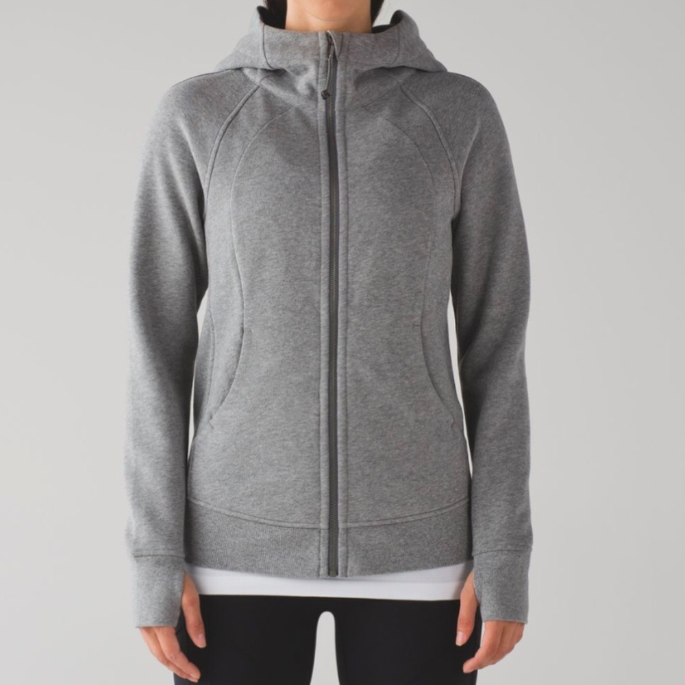 Lululemon Light Cotton Fleece Scuba Hoodie in Heathered Medium Gray